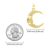 Celtic Moon God 14K Yellow Gold Pendant GPD4327