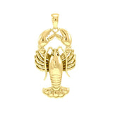 Lobster Solid Gold Pendant GPD4381 - Jewelry