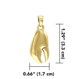 Lobster Claw Solid Gold Pendant GPD4408 - Jewelry