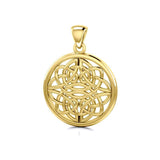 Celtic Knotwork Solid Gold Pendant GPD4462 - Jewelry