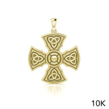 Brigid Ashwood Templar Celtic Cross Solid Gold Pendant GPD458 Luxury Celtic Jewelry Gift For Her by GPD458