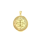 Sigil of the Archangel Gabriel Small Solid Gold Pendant GPD4783