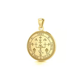Sigil of the Archangel Uriel Small Solid Gold Pendant GPD4785