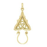 Goddess and Celtic Solid Gold Charm Holder Pendant GPD5086