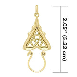 Goddess and Celtic Solid Gold Charm Holder Pendant GPD5086