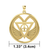 Peace of Feminine Power Solid Gold Pendant GPD5133