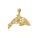 Dolphin Filigree Pendant in 14k Gold GPD5136