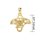 Manta ray Filigree Pendant in 14k Gold GPD5137