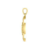 Peace Centralization Solid Gold Pendant with Gemstones GPD5143 - Jewelry