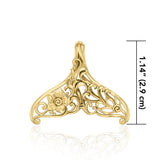 Whale Tail Filigree Pendant in 14k Gold GPD5145 - Jewelry