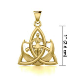 The majestic power of three Solid Gold Trinity Goddess Pendant GPD5150 - Jewelry