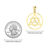 Life’s worth the healing and inspiration ~ Celtic AA Symbol 14K Yellow Gold Pendant Jewelry GPD518 - Jewelry