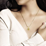 Behind the Mystery of the Mythical Raven 14K Yellow Gold Jewelry Pendant with Gemstone GPD5381 - Jewelry