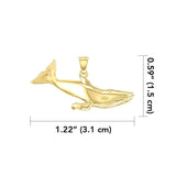 Blue Whale Sterling Solid Gold Pendant GPD5404 - Jewelry