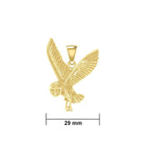 Flying Owl Solid Gold Pendant GPD5476 - Jewelry