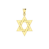 Star of David 14K Yellow Gold Pendant GPD5503