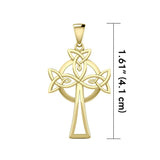 Celtic Cross Solid Gold Pendant GPD5638 - Jewelry