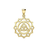 Triquetra Chakra Solid Gold Pendant GPD5669