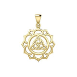 Triquetra Chakra Solid Gold Pendant GPD5669