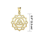 Triquetra Chakra Solid Gold Pendant GPD5669 - Jewelry