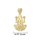 Celtic Frog Solid Gold Pendant GPD5691 - Jewelry