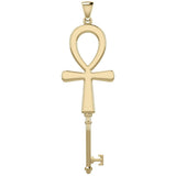 Ankh Spiritual Enchantment Key Solid Gold Pendant GPD5707