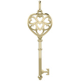 Heart Spiritual Enchantment Key Solid Gold Pendant GPD5709 - Jewelry