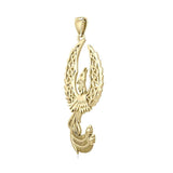 Mythical Celtic Phoenix Solid Gold Pendant GPD5724
