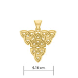Celtic Trinity Solid Gold Pendant GPD5803 - Jewelry