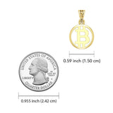 Bitcoin 14K Yellow Gold Small Pendant GPD5863 - Jewelry