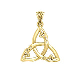 Celtic Trinity 14K Solid Gold Pendant GPD5992