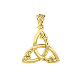 Celtic Trinity 14K Solid Gold Pendant GPD5992