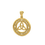 Embrace the Enduring Symbolism: Celtic Trinity Knot Solid Gold Pendant - GPD711 | Unite Mind, Body, and Spirit