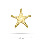 Colgante de escoba dorada GPD875