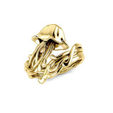 Jellyfish Solid Gold Wrap Ring GRI1896