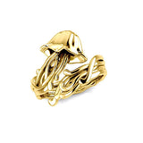 Box Jellyfish Solid Gold Wrap Ring GRI1896 - Jewelry