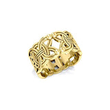 Viking Borre Knot Solid Gold Ring GRI573