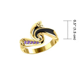 Endless and Modern ~ Celtic Triskele Solid Gold Ring GRI636 - Jewelry