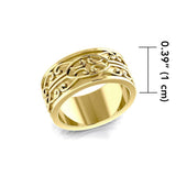Modern Celtic Solid Gold Ring GRI670 - Jewelry
