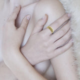 We are connected as one ~ 14K Yellow Gold Celtic Knotwork Spinner Ring GRI767 - Jewelry