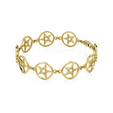 Large Pentacle Gold  Bracelet GTBG018