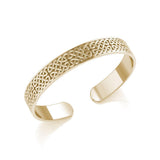 Celtic Knotwork Sterling Solid Gold Cuff Bracelet GTBG059 - Jewelry