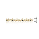 Solid Gold Irish Claddagh with inlaid Link Bracelet GTBG255 - Jewelry