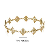 Solid Gold Jewelry Celtic Four-Point Knot Link Bracelet GTBG579 - Jewelry