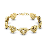 Celtic Knotwork and Hearts 14 Karat Solid Gold Bracelet GTBG737 - Jewelry