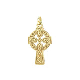 Celtic Knotwork Cross Solid Gold GTC558 - Jewelry