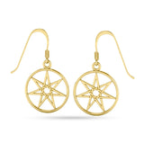 Fairy Elven Star Gold Dangle Earrings GTE1029