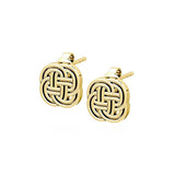 Celtic Knotwork Solid Gold Post Earrings GTE1038