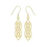 Celtic Hearts Entwined Solid Gold Earrings GTE121 - Jewelry