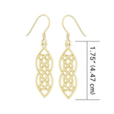 Celtic Hearts Entwined Solid Gold Earrings GTE121 - Jewelry